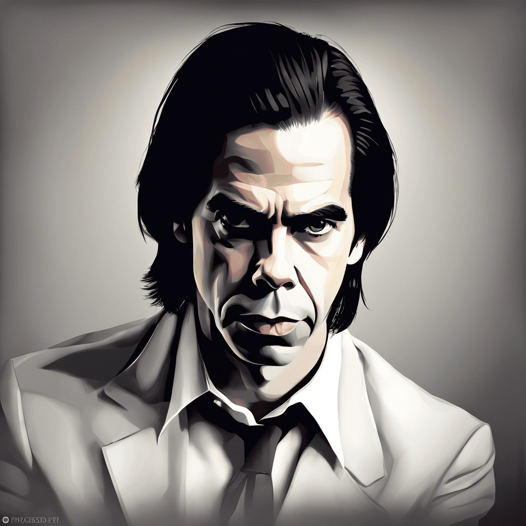 Nick cave rock, punk, goth icon, white suit